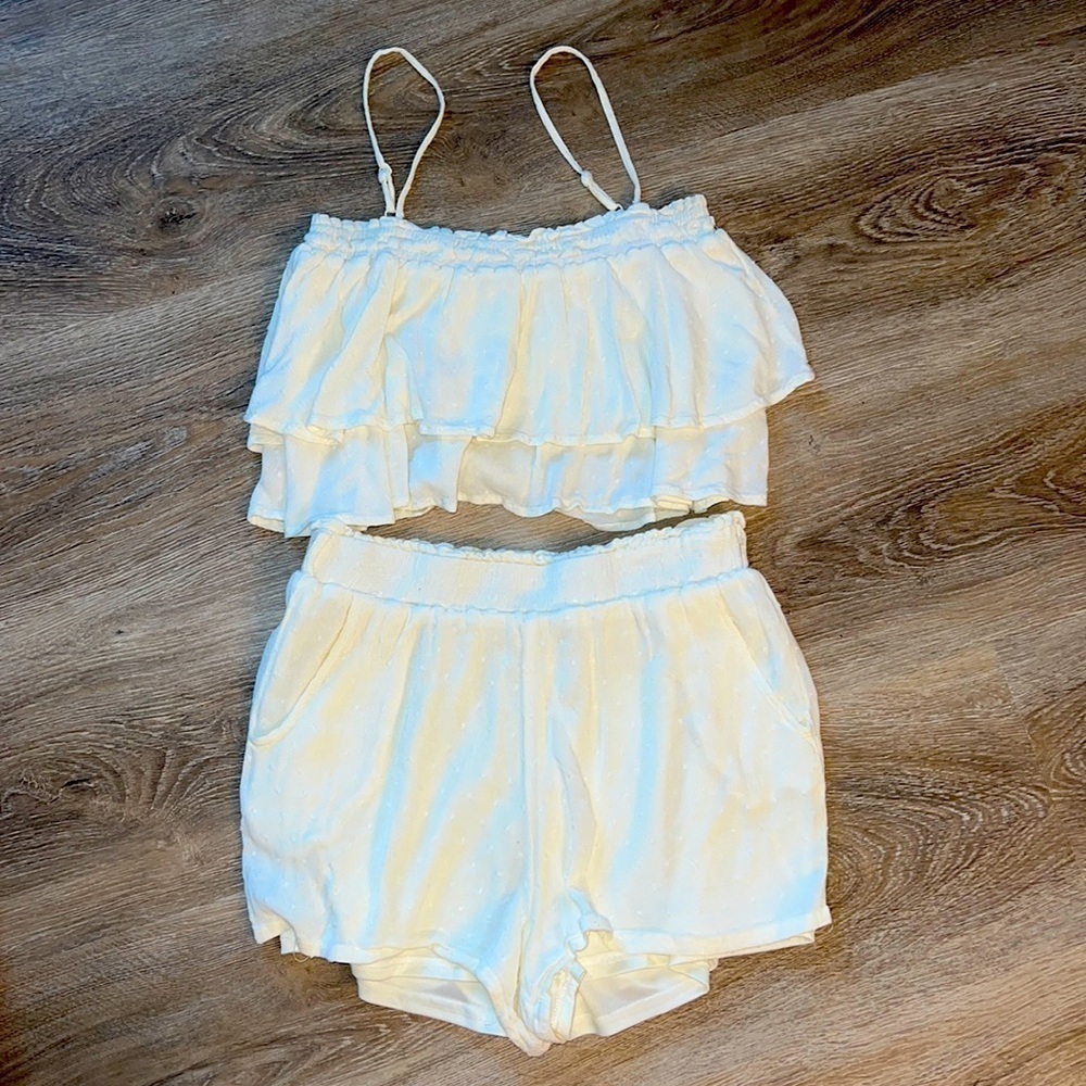 Fashion on earth 2 piece set - white - size medium